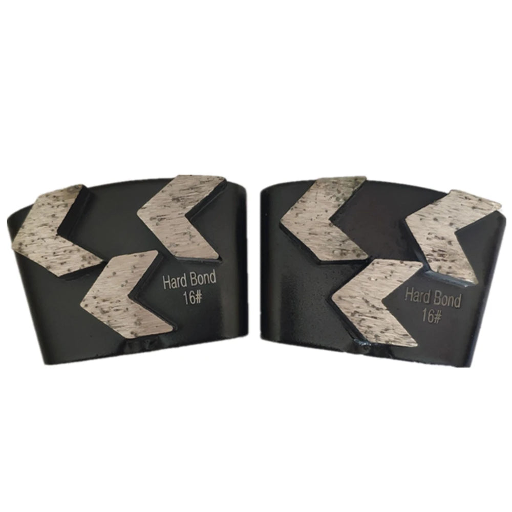HTC EZ Change Diamond Grinding Pads Hard Bond HTC  EZ Floor Head Metal Diamond Tools with Three Sharp Arrow Grinding Segments for Grinder - Pack of 12PCS