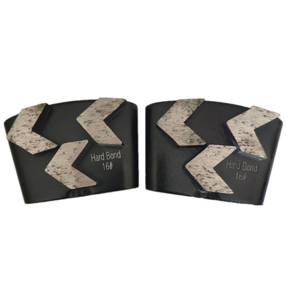 HTC EZ Change Diamond Grinding Pads Hard Bond HTC  EZ Floor Head Metal Diamond Tools with Three Sharp Arrow Grinding Segments for Grinder - Pack of 12PCS