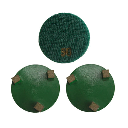 9PCS Metal Grinding Puck - D83mm 3 Inch Dry Pad with 3 Cubic Segments for Floor Grinder and Polishing