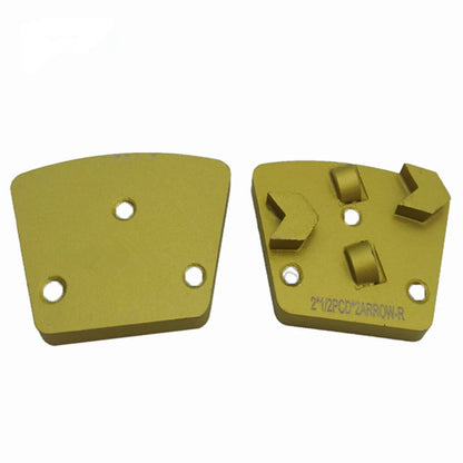 12PCS Blastrac Metal Bond Diamond Grinding Shoes with PCD Pads and Two Half Arrow Segments for Epoxy Coating Removal