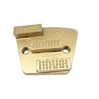 Blastrac Metal Diamond Grinding Block with Three Rectangle Dots Rough Diamond Segments for ASL Floor Grinder - 12PCS.