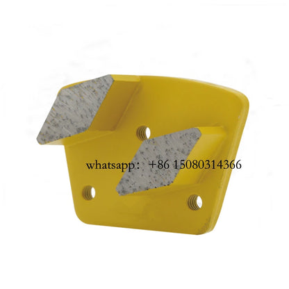 Diamond Concrete Grinding Shoes with Double Rhombus Segment and Three Holes M6 Thread - Blastrac ASL Floor Polishing Pads 12PCS