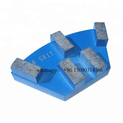 5-Segment Cassani Metal Bond Diamond Grinding Blocks for Concrete Stone Polishing - Pack of 9 Pads