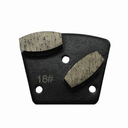 ASL Blastrac Trapezoid Diamond Grinding Shoes with Double Drum Segments for Concrete Polishing - 12PCS with M6 Thread Holes