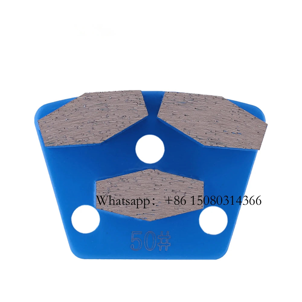 Blastrac Trapezoid Grinding Plates With Three Hexagonal Segments Diamond Tool For Concrete BLASTRAC Grinder 12PCS