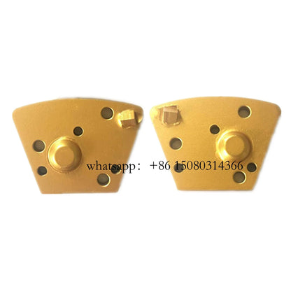 12PCS Blastrac Diamond Grinding Blocks with 1/4 PCD Round Segment and M6 Thread Holes for Concrete Floor Polishing