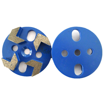 GB Concrete Grinding Tools 3 Inch Universal Diamond Grinding Disc with Four Arrow Segments for Concrete Terrazzo Floor