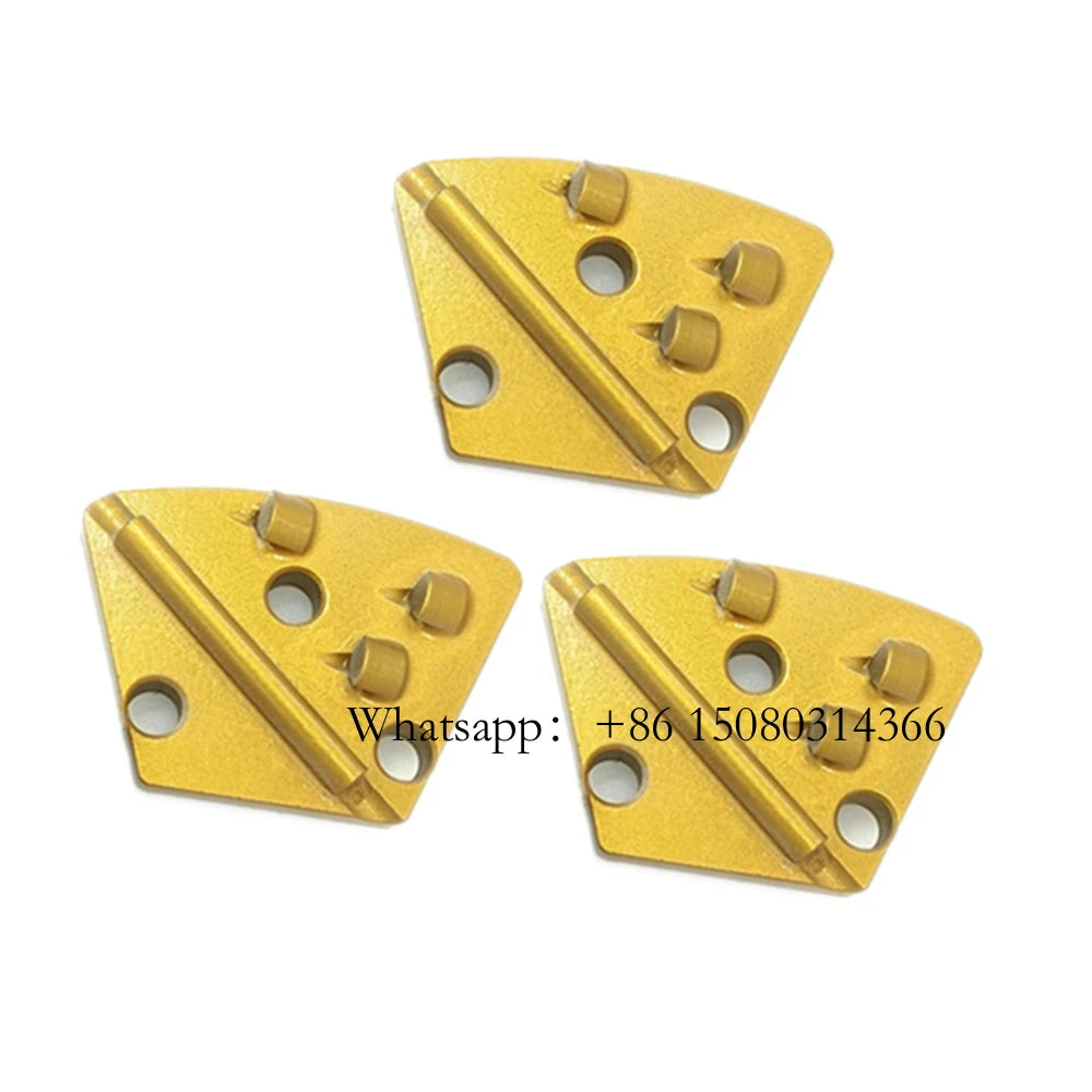 Concrete Wooden Floor Grinding Tools Cemented Carbide TCT Blades Quarter PCD Pads Counterclockwise Rotation 12PCS