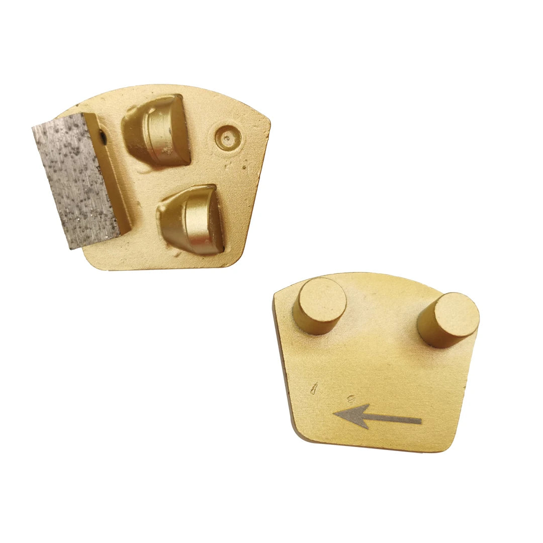 Werkmaster PCD Grinding Disc Double Pins Epoxy PCD Tools Concrete Coating Glue Floor Pads with Two Half Dovetail PCD 9PCS