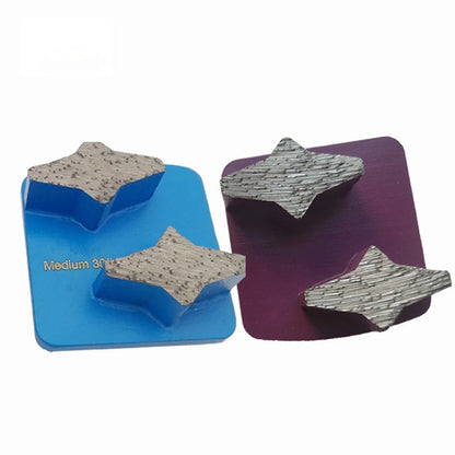 Husqvarna Diamond Grinding Shoes Husqvarna Top Sharp Double Star Segments Redi Lock Diamond Grinding Block Pads For Concrete Floor And Stone Surface 9PCS