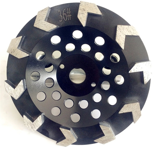 Metal Bond Diamond Grinding Plates 7 Inch Abrasive Discs with Sharp Arrow Segments for Grinding Concrete and Terrazzo Floors 3PC