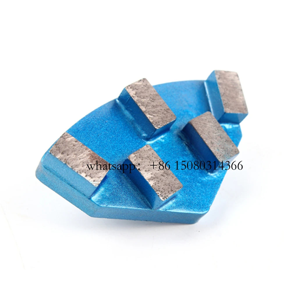 12PCS Cassani Diamond Grinding Shoes with Five Segments for Concrete and Terrazzo Floor Renovation