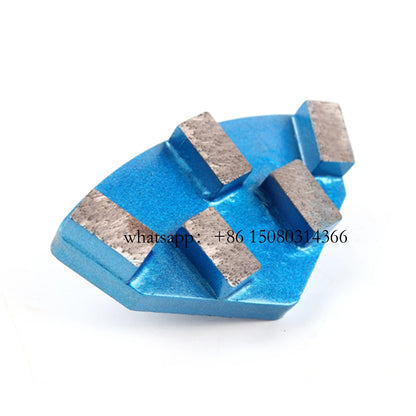 12PCS Cassani Diamond Grinding Shoes with Five Segments for Concrete and Terrazzo Floor Renovation