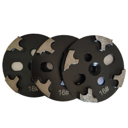 GB Universal Floor Metal Polishing Disc Magnetic Quick Change Concrete Grinding Plate with Four T Shape Segments 9PCS