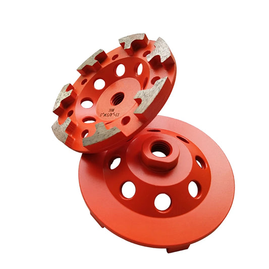 9PCS Diamond Grinding Disc Set for Concrete Floor - 4/5/6/7 Inch Hard Bond  with T Shape Segments and M14 Screw for Angle Grinde