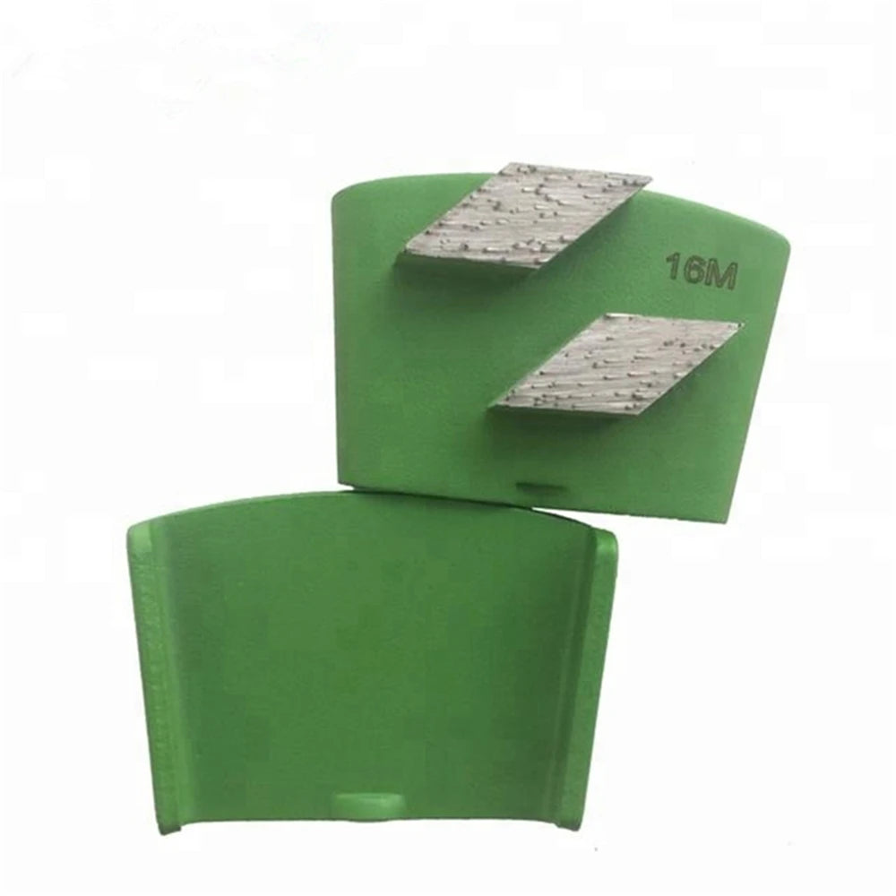 HTC  EZ Diamond Segments with Metal Bond for Concrete Grinding - Top Quality Floor Grinder with Two Rhombus Bars - Pack of 12