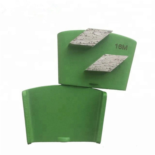 HTC  EZ Diamond Segments with Metal Bond for Concrete Grinding - Top Quality Floor Grinder with Two Rhombus Bars - Pack of 12