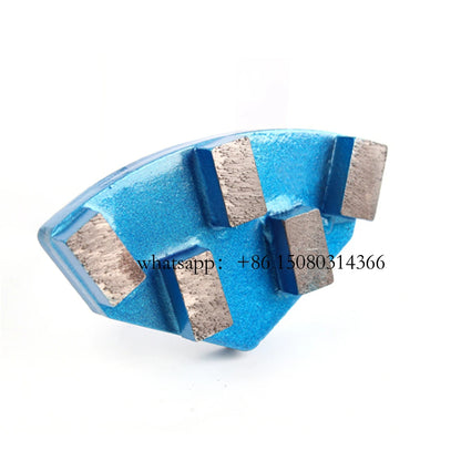 12PCS Cassani Diamond Grinding Shoes with Five Segments for Concrete and Terrazzo Floor Renovation