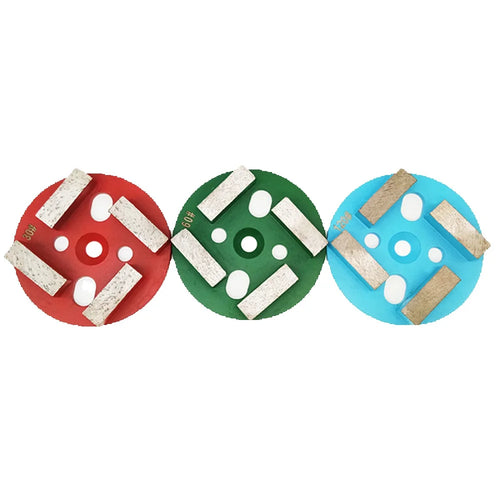12PCS 4 Inch Diamond Grinding Cup Wheel - Disc with 4 Segments for Rough Terrazzo Floor, 12mm Thickness, High Efficiency