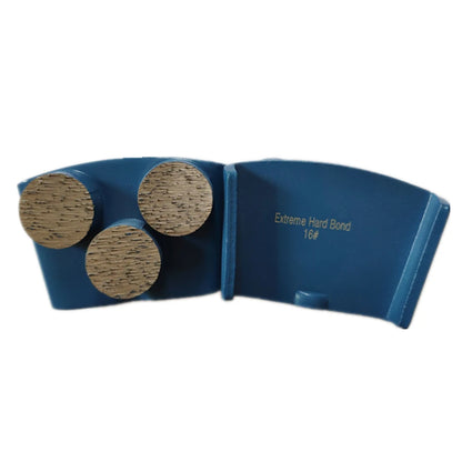 HTC  EZ Diamond Floor Polishing Pads  Extreme Hard Bond Metal Grinding Ideal Soft Concrete and Featuring Three Roun 12PCS