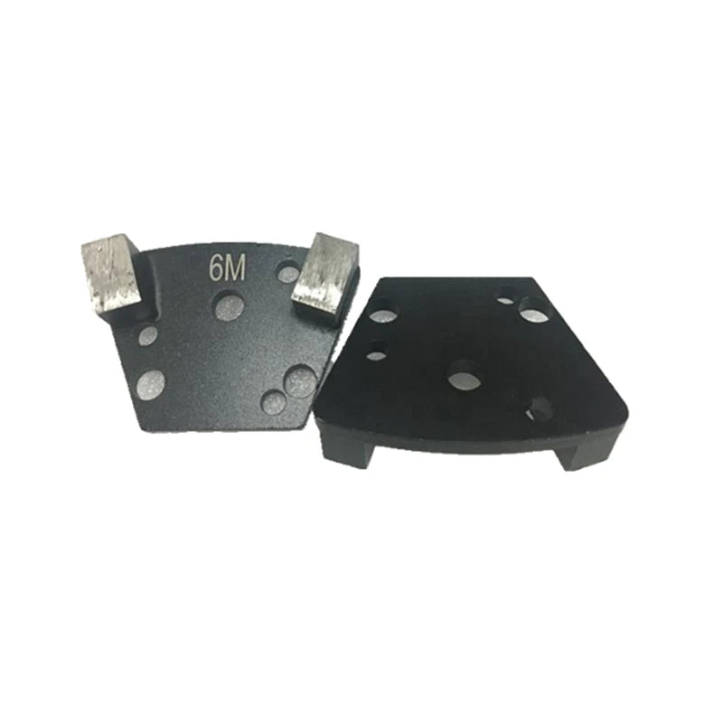 Blastrac Trapezoid Diamond Grinding Plates for Concrete and Terrazzo Floor - 12PCS with Two Universal Segments