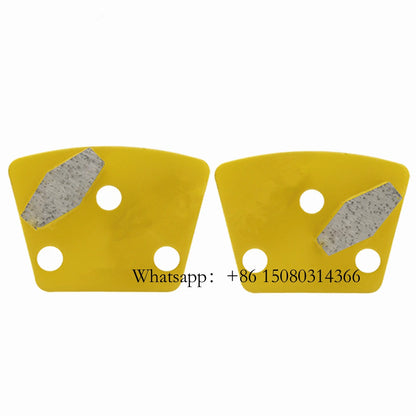 ASL  Single Hexagon Segment Floor Polishing Disc Metal Diamond Concrete Grinding Pad Trapezoid Shoes For 12PC