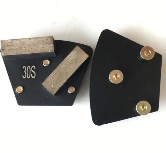 Trapezoid Sintered Diamond Bar Segment Metal Grinding Disc Block With M6 Screws For Epoxy Terrazzo Concrete Floor 9pcs For SASE