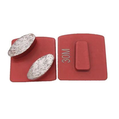 Husqvarna Diamond Grinding Shoes Factory Price Double Oval Grinding Segments Concrete Surface Blocks Floor Diamond Pads For  9PCS