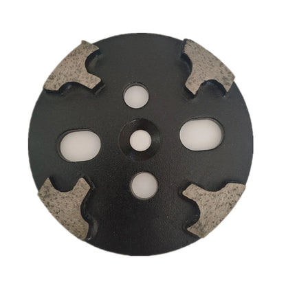GB Universal Floor Metal Polishing Disc Magnetic Quick Change Concrete Grinding Plate with Four T Shape Segments 9PCS