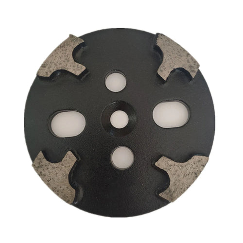 GB Universal Floor Metal Polishing Disc Magnetic Quick Change Concrete Grinding Plate with Four T Shape Segments 9PCS