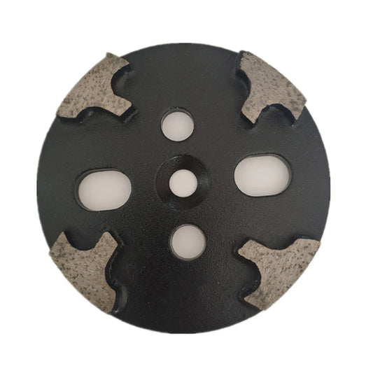 GB Universal Floor Metal Polishing Disc Magnetic Quick Change Concrete Grinding Plate with Four T Shape Segments 9PCS