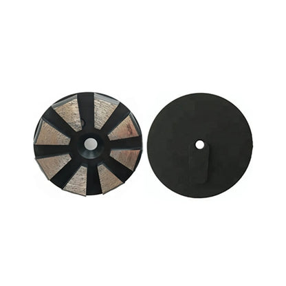 9PCS Redi Lock Diamond Grinding Disc - 3 Inch Floor Pads with 10 Trapezoid Segments for Concrete and Terrazzo Polishin