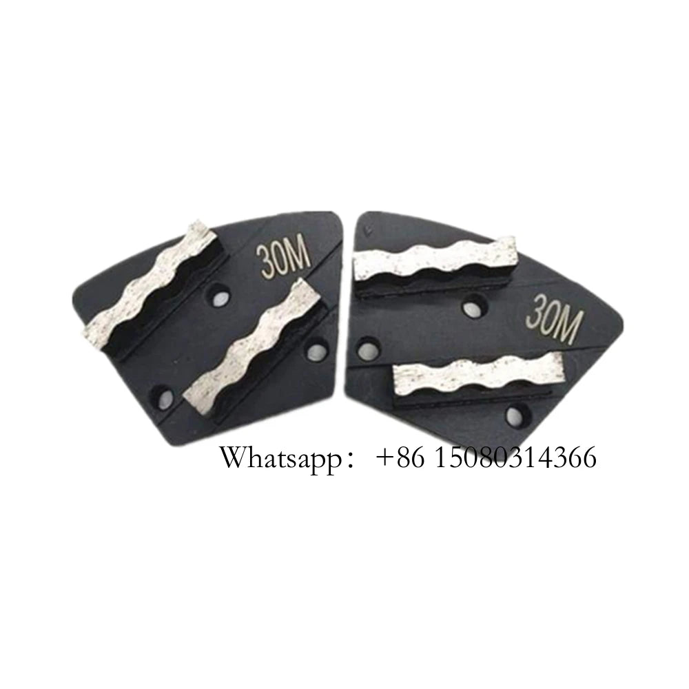 New Design Wave Shape Segments ASL Diamond Grinding Block Blastrac Floor Pad For Rough Stone Terrazzo Surface 12PCS