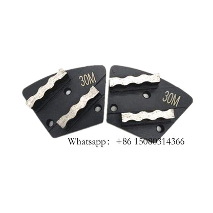 New Design Wave Shape Segments ASL Diamond Grinding Block Blastrac Floor Pad For Rough Stone Terrazzo Surface 12PCS
