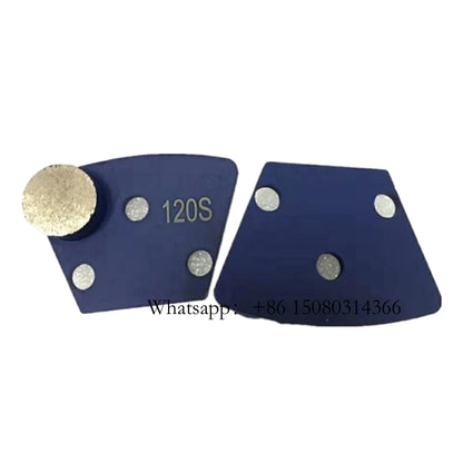 Trapezoid Concrete Abrasive Metal Wing Round Segment Blastrac Diamond Grinding Shoes For Cement Floor Polishing 12PCS