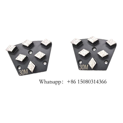 ASL  Blastrac Trapezoid Concrete Grinding Tools Six Rhombus Segments Diamond Abrasive Disc For ASL Grinder 12PCS