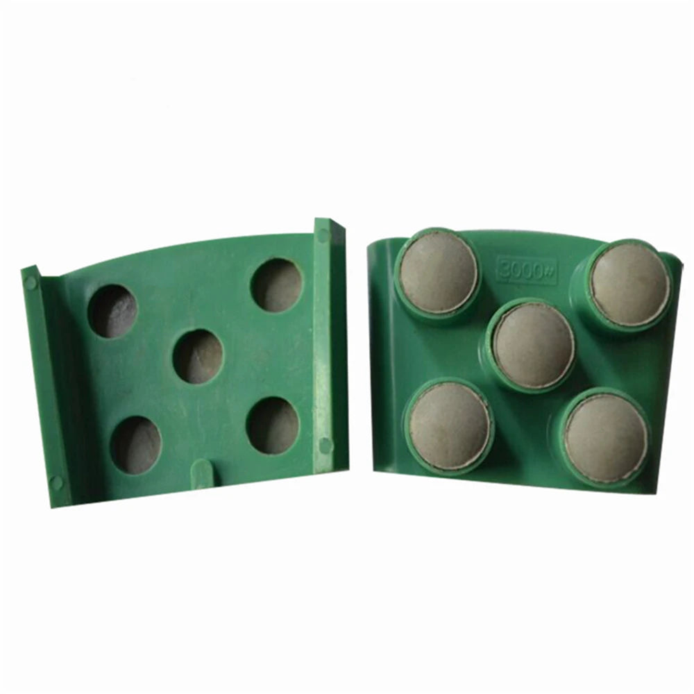 Quick Change  HTC EZ Fast Lock Dry Concrete Polishing Pads with Five Round Diamond Bars and Resin Bond 12PCS