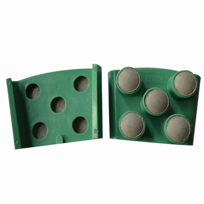 Quick Change  HTC EZ Fast Lock Dry Concrete Polishing Pads with Five Round Diamond Bars and Resin Bond 12PCS