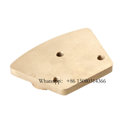 Three M6 Screw Holes Blastrac PCD Concrete Grinding Shoe ASL Trapezoid Metal Diamond Plate For Epoxy Paint Floor 12PCS