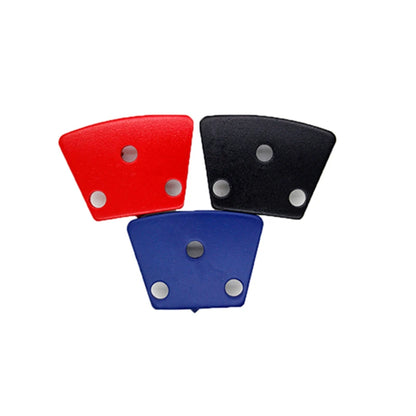 12PCS ASL Quick Lock Trapezoid Concrete Grinding Plate with Two Square Segments and Thread Holes - Polishing Disc