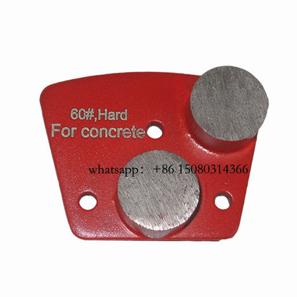 12PCS Blastrac Diamond Grinding Shoes with Dual Round Segments for Concrete and Terrazzo Flooring