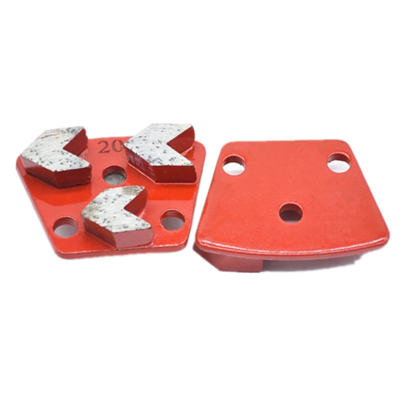 Three Arrow Segments Blastrac Trapezoid Diamond Grinding Pads for Concrete and Stone Floor 9 PCS