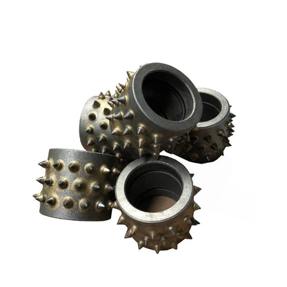 Bush Hammer Roller Three Rows 45 Teeth Diamond Carbide Tips   for Stone Surface and Concrete Floor Grinding 12PCS