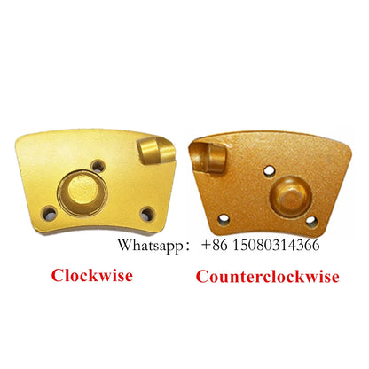 Top Quality One Full PCD Tipped Diamond Grinding Shoes Blastrac M6 Screw Holes Blank Clockwise Pads 12PCS