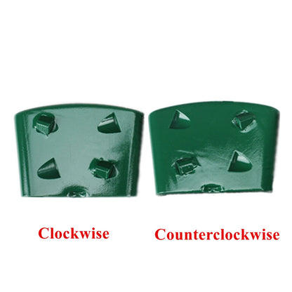 REX Super Type Polycrystalline Diamond  HTC  Quick Lock PCD Segments - Two Quarter Grinding Shoes for Concrete Floor Polishing 9PC