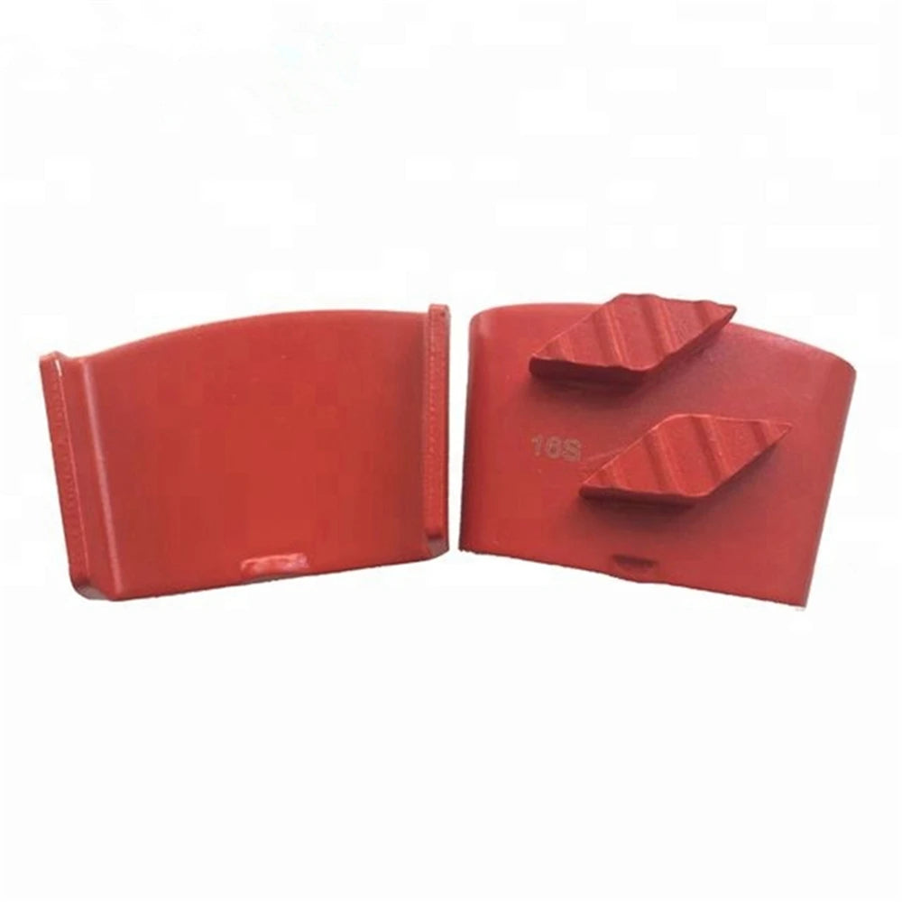 HTC  EZ  Red Medium Bond Rhombus Shape Diamond Grinding Teeth Yellow Soft Concrete Floor Leveling Segments 12PCS