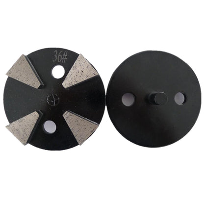 Diamond Grinding Pads 4 Inch Single Pin Floor Disc with Four Trapezoid Bars for Concrete and Terrazzo - Pack of 12