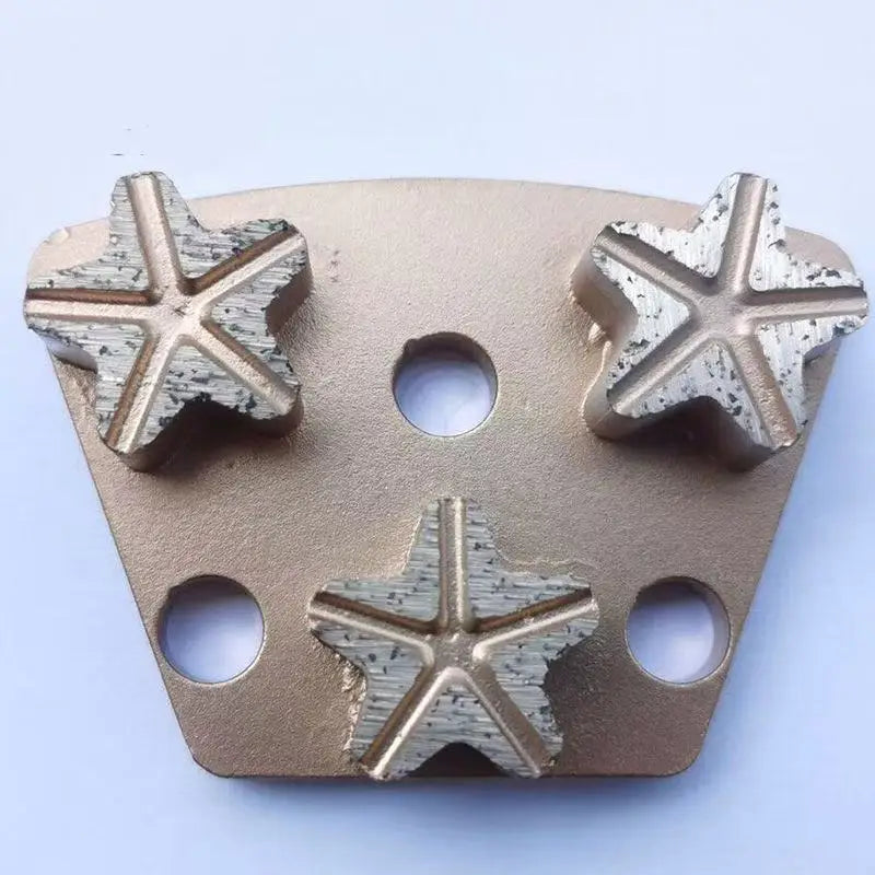 9PCS Trapezoid Diamond Grinding Shoes Disc with Triple Stars Segments for Concrete and Terrazzo Floor ASL Wolfpack FreeShipping