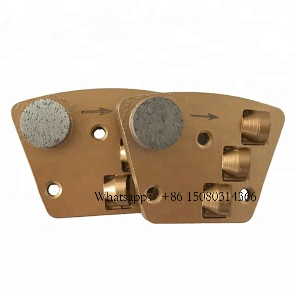 ASL Three Dovetail PCD Grinding Disc M6 Thread Holes Blastrac Polishing Pads Round Segment Off Epoxy Glue 12PCS