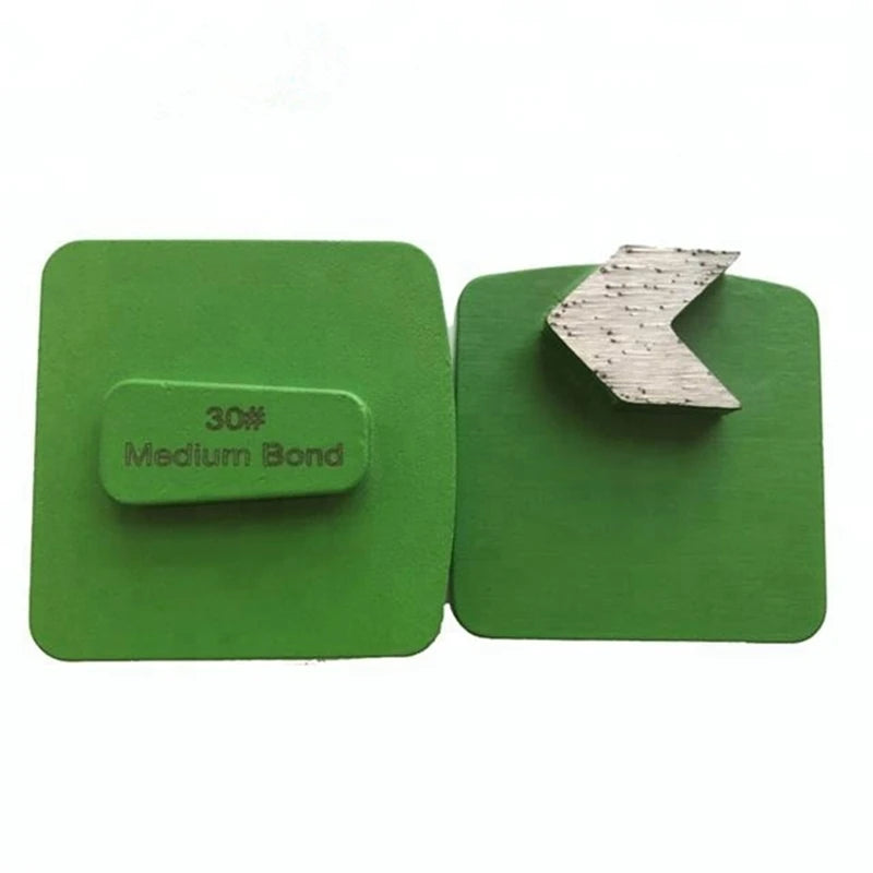 Husqvarna/Scanmaskin Diamond Grinding Shoes Set of Redi Lock Diamond Grinding Shoes with Single Arrow Segments for Hard Concrete Plates  9PCS